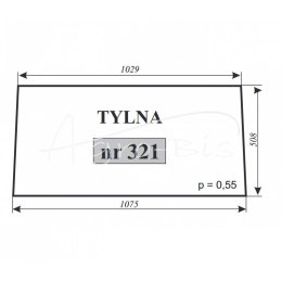 Szyba tylna PBC-360 Lubusko