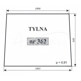 Szyba tylna T-25 Ciechocin