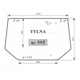 Szyba tylna Zetor 10540
