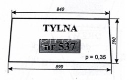 Szyba tylna Zetor