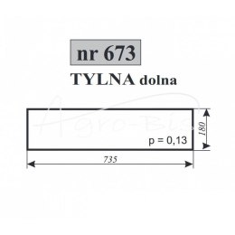 Szyba tylna dolna C-360 Szyszka