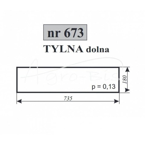 Szyba tylna dolna C-360 Szyszka Szyba tylna dolna C-360 Szyszka