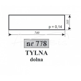 Szyba tylna dolna C-360