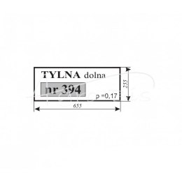 Szyba tylna dolna MF 235