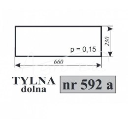 Szyba tylna dolna MF 255