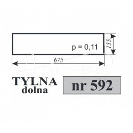 Szyba tylna dolna MF