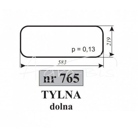 Szyba tylna dolna MF Szyba tylna dolna MF