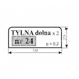 Szyba tylna dolna Ursus 1604