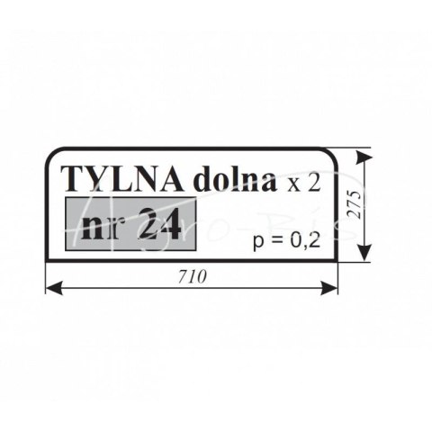 Szyba tylna dolna Ursus 1604 Szyba tylna dolna Ursus 1604