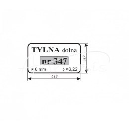 Szyba tylna dolna Ursus 1634