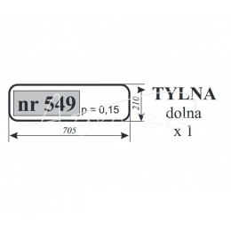 Szyba tylna dolna Zetor 5611 5718