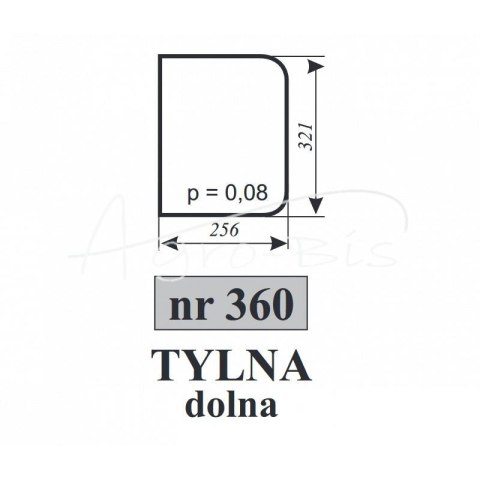 Szyba tylna dolna Zetor 7211 Szyba tylna dolna Zetor 7211