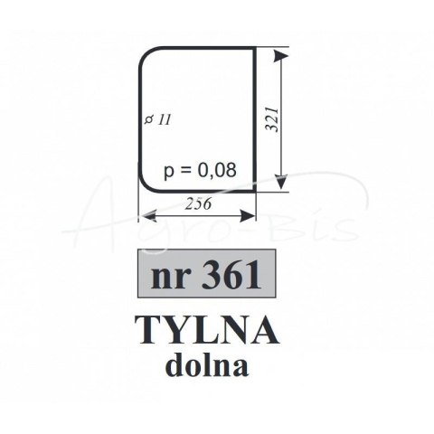 Szyba tylna dolna Zetor 7211 Szyba tylna dolna Zetor 7211