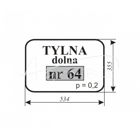 Szyba tylna dolna Zetor 7211 Szyba tylna dolna Zetor 7211