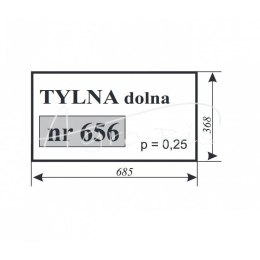 Szyba tylna dolna Zetor