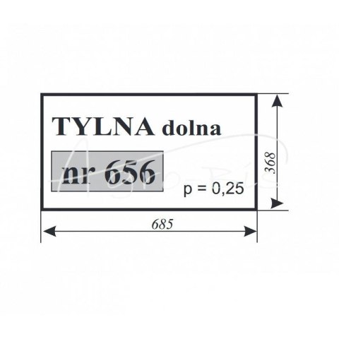 Szyba tylna dolna Zetor Szyba tylna dolna Zetor