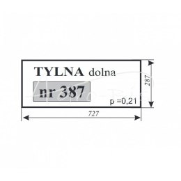 Szyba tylna dolna mała C-360 kabina Smolniki