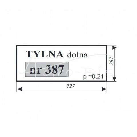 Szyba tylna dolna mała C-360 kabina Smolniki Szyba tylna dolna mała C-360 kabina Smolniki