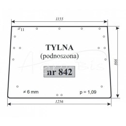Szyba tylna podnoszona Reanult