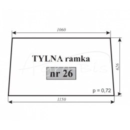 Szyba tylna ramka 1604 C-385 S.T