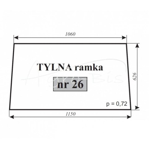 Szyba tylna ramka 1604 C-385 S.T Szyba tylna ramka 1604 C-385 S.T