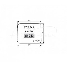 Szyba tylna ramka MF-255
