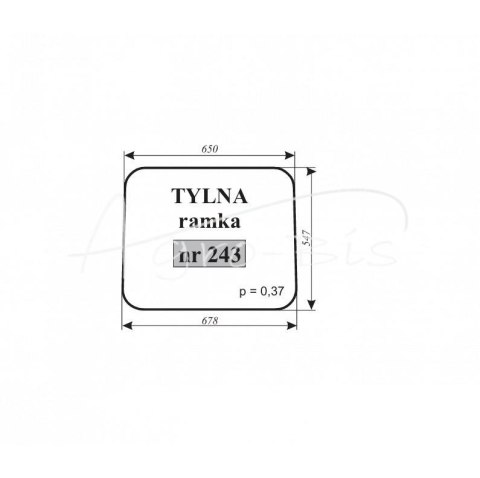 Szyba tylna ramka MF-255 Szyba tylna ramka MF-255