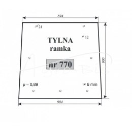 Szyba tylna ramka MF