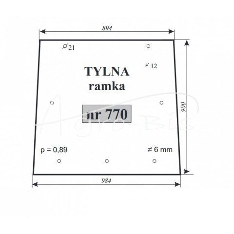 Szyba tylna ramka MF Szyba tylna ramka MF