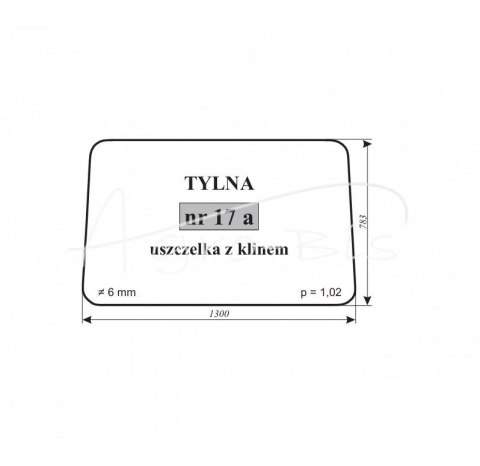 Szyba tylna Ostrówek Szyba tylna Ostrówek
