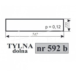 Szyba tylna dolna Ferguson 255 2812