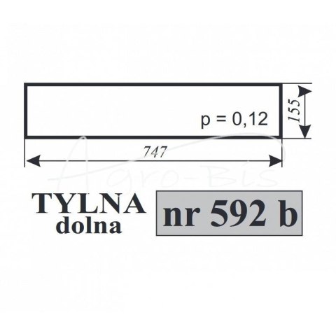 Szyba tylna dolna Ferguson 255 2812 Szyba tylna dolna Ferguson 255 2812
