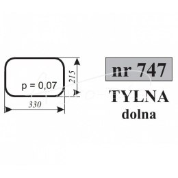 Szyba tylna dolna Fortschritt ZT 323A