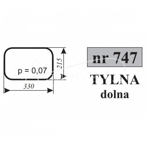 Szyba tylna dolna Fortschritt ZT 323A Szyba tylna dolna Fortschritt ZT 323A