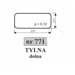 Szyba tylna dolna MF NR.771