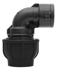 KOLANO ZACISK.PP 90ST.25X1/2" GW DO PE KOLANO ZACISK.PP 90ST.25X1/2" GW DO PE