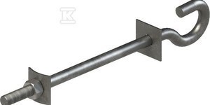 ŚRUBA HAKOWA M20 L350 OCYNK OGNIOWY ŚRUBA HAKOWA M20 L350 OCYNK OGNIOWY