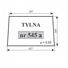 Szyba tylna Zetor 5611 5718