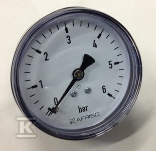 MANOMETR RF63 POZIOMY 1/4" 0-6BAR MANOMETR RF63 POZIOMY 1/4" 0-6BAR
