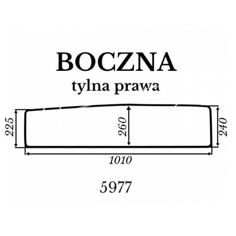 Szyba boczna tylna prawa Kubota BX231 Szyba boczna tylna prawa Kubota BX231