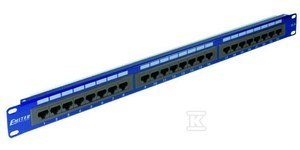 PANEL 19" 24XRJ45 UTP KAT.5E 1U NIEBIESK
