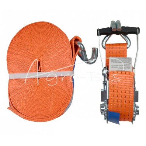 Pas transportowy 5T 12m szer. 50mm komplet z klamrą z gumową okładziną 230mm z atestem, standard MORGA Pas transportowy 5T 12m szer. 50mm komplet z klamrą z gumową okładziną 230mm z atestem, standard MORGA