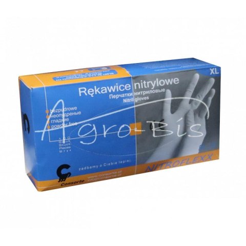 Rękawice z nitrylu hybrydowego Niebieskie rozmiar XL (opakowanie 100szt) Rękawice z nitrylu hybrydowego Niebieskie rozmiar XL (opakowanie 100szt)