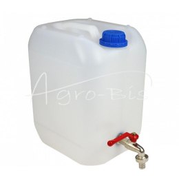 Kanister do wody pionowy 10l plastikowy z kranem metalowym