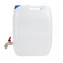 Kanister do wody pionowy 20l plastikowy z kranem metalowym