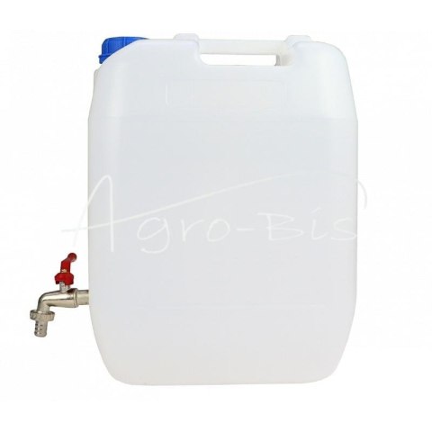Kanister do wody pionowy 20l plastikowy z kranem metalowym Kanister do wody pionowy 20l plastikowy z kranem metalowym