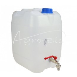Kanister do wody pionowy 20l plastikowy z kranem metalowym