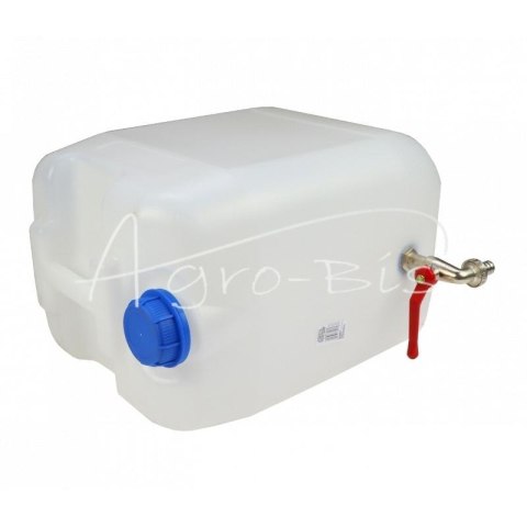 Kanister do wody pionowy 20l plastikowy z kranem metalowym Kanister do wody pionowy 20l plastikowy z kranem metalowym