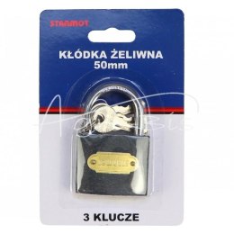 Kłódka żeliwna hartowana 50mm