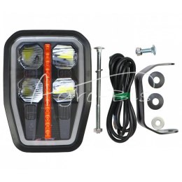 Lampa zespolona, robocza przednia 6-funkcyjna lewa W188 JCB 12V/24V wodoodporna LED kierunek pływający